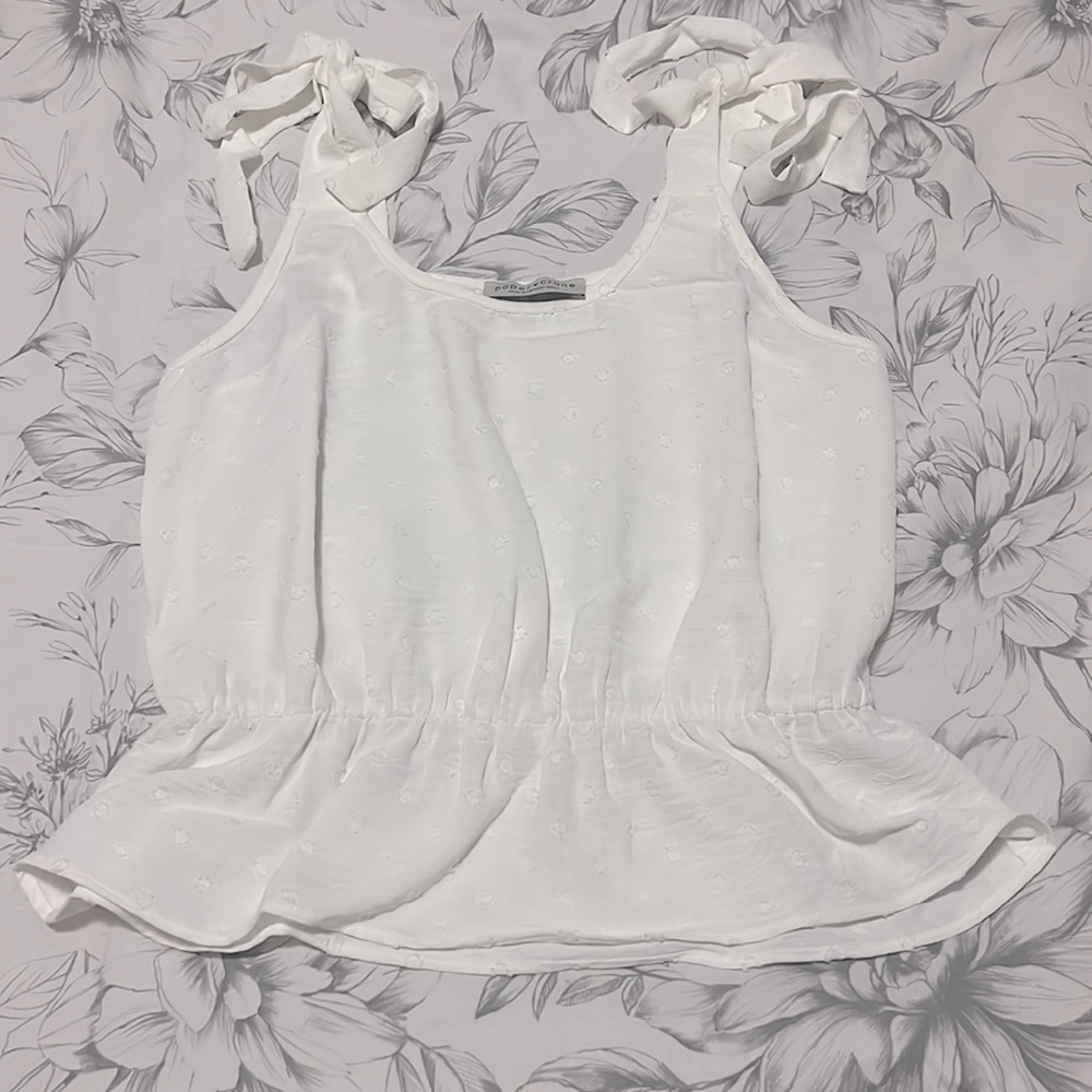 White - Tie Strap Tank